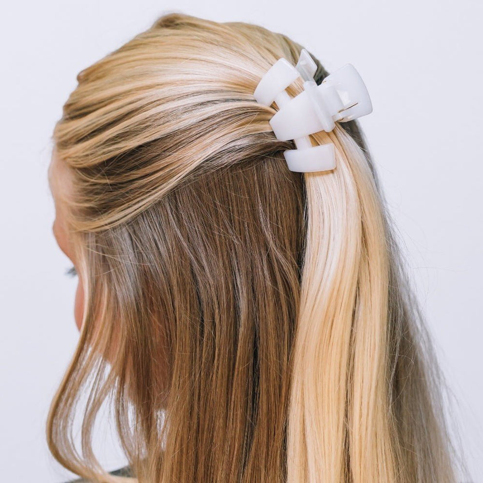 Classic Coconut White Petite Claw Clip - Hair Clips - TELETIES
