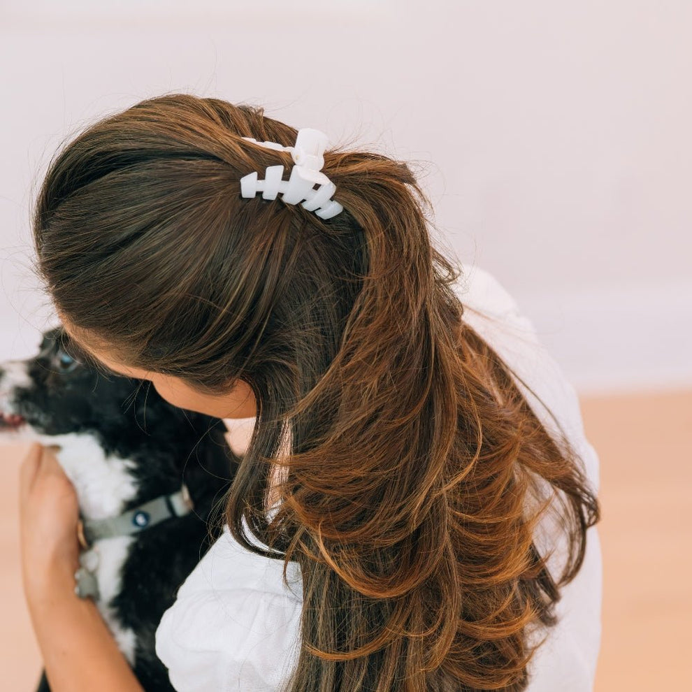 Classic Coconut White Small Claw Clip - Hair Clips - TELETIES
