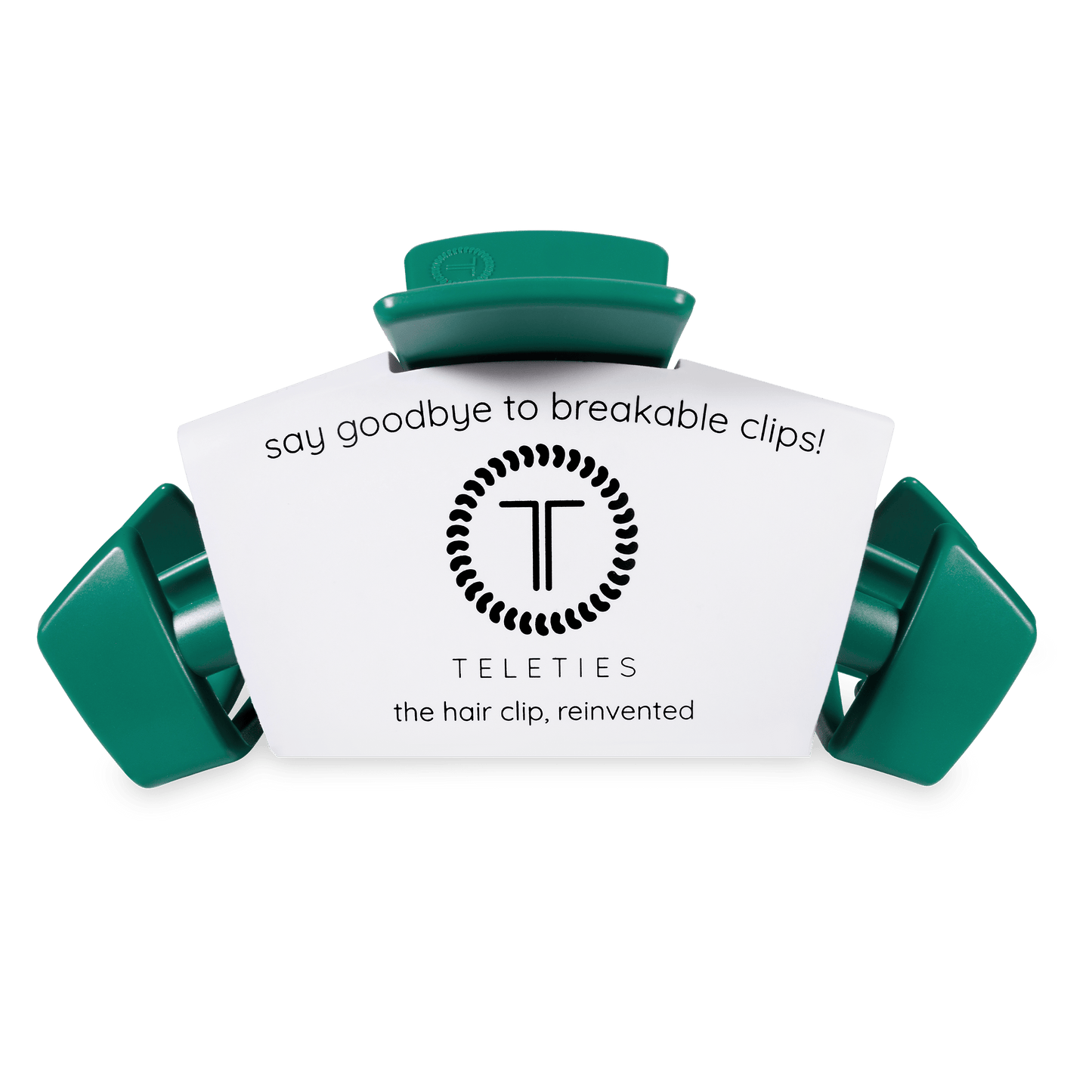 TELETIES - Classic Fir Real Large Hair Clip in Green - Large