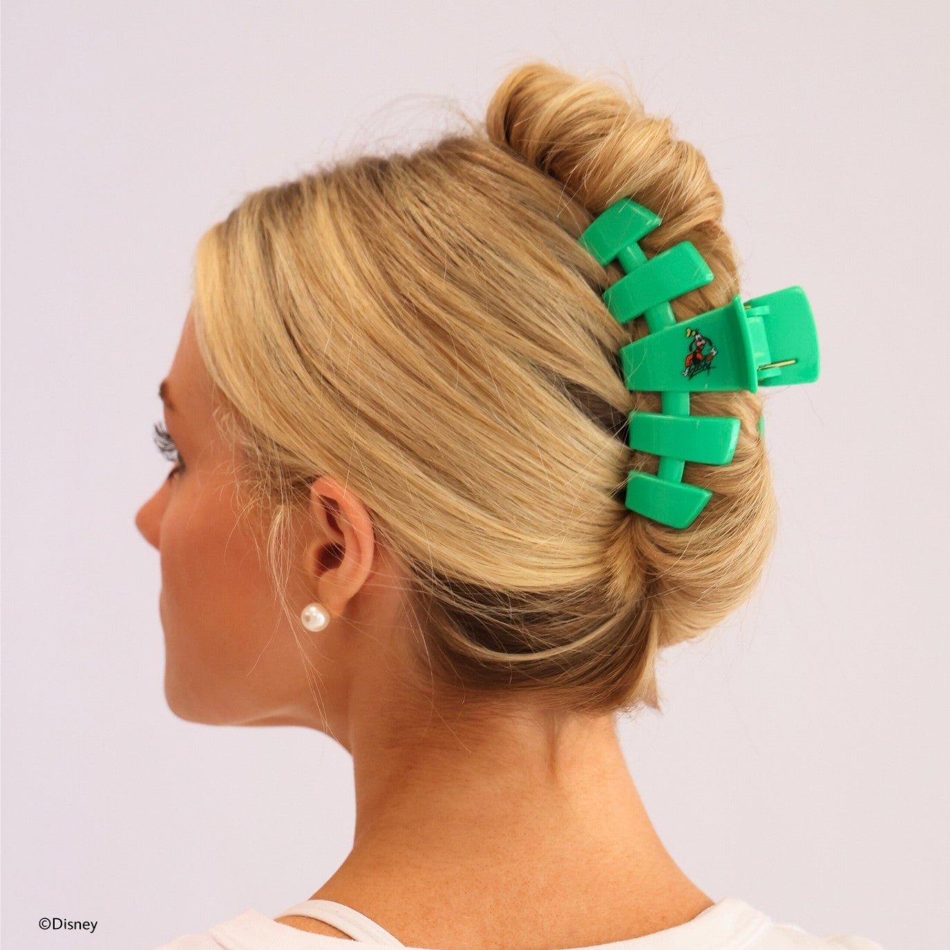 TELETIES - Classic Goofy Large Hair Clip in Green - Large