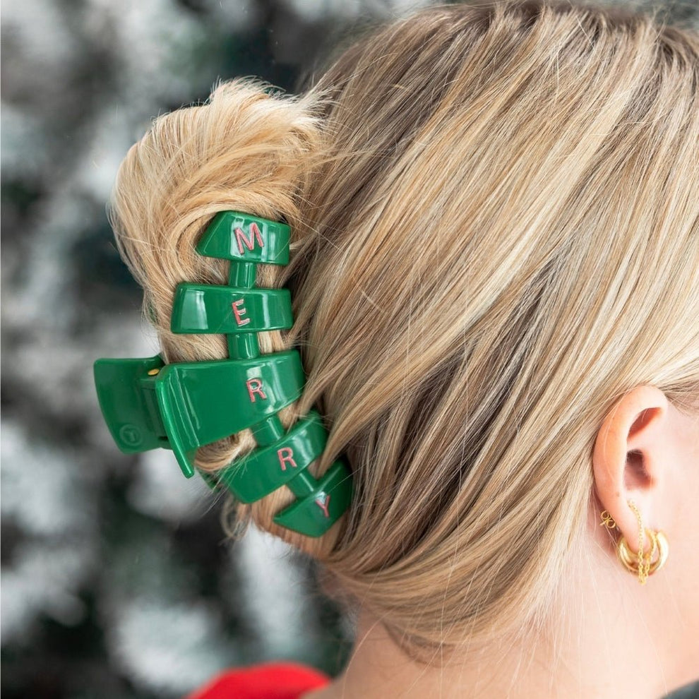 Classic Merry Everything Large Claw Clip - Hair Clips - TELETIES
