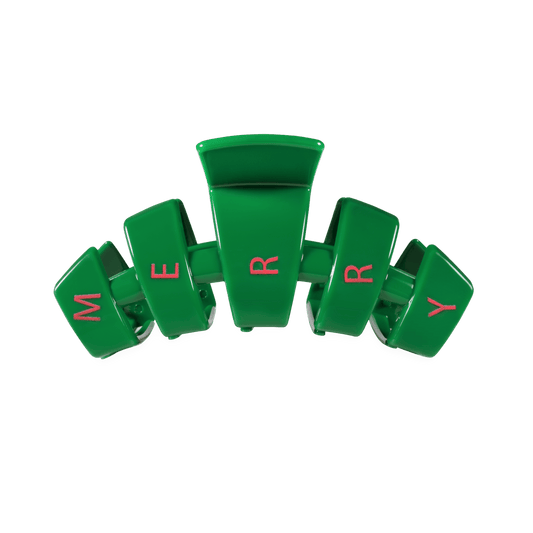 Classic Merry Everything Medium Claw Clip
                in Green - Medium
              