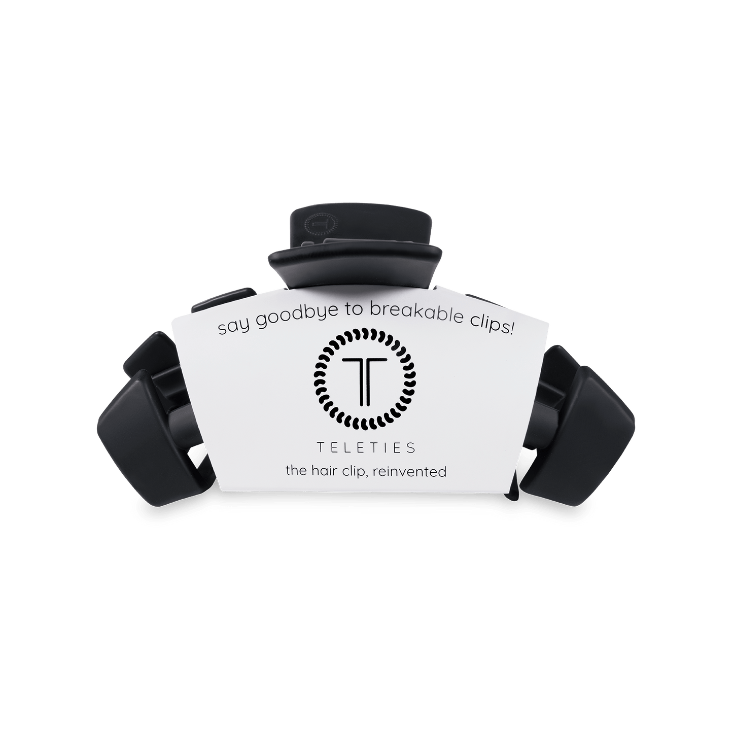 TELETIES - Classic Midnight Matte Small Hair Clip in Black - Small