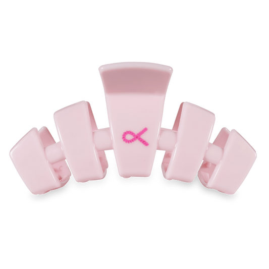 Classic Pink Ribbon Power Large Hair Clip in Pink - Large
