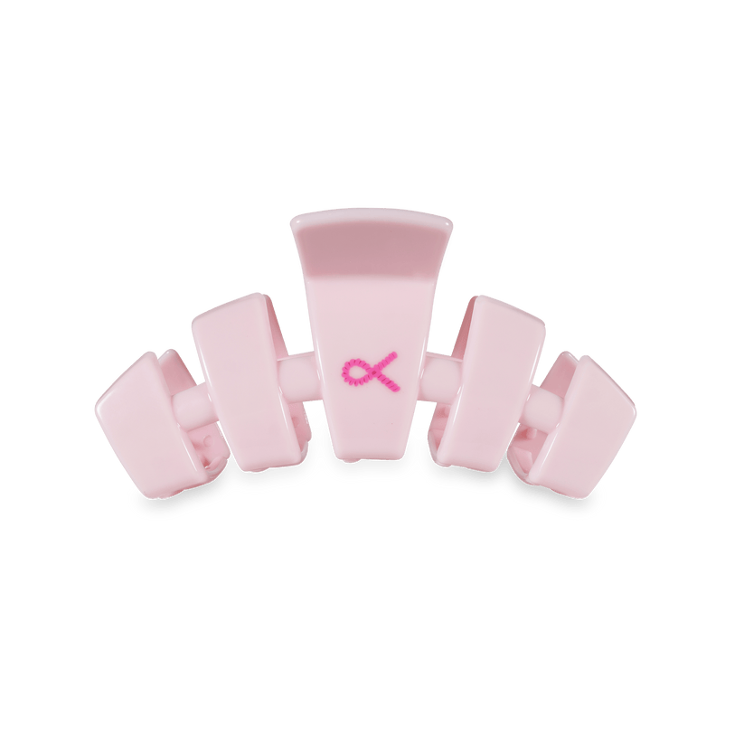 TELETIES - Classic Pink Ribbon Power Medium Hair Clip in Pink - Medium - Image 1