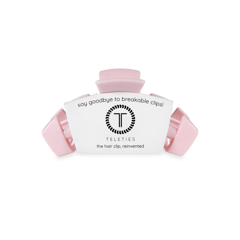 TELETIES - Classic Pink Ribbon Power Small Hair Clip in Pink - Small - Image 2