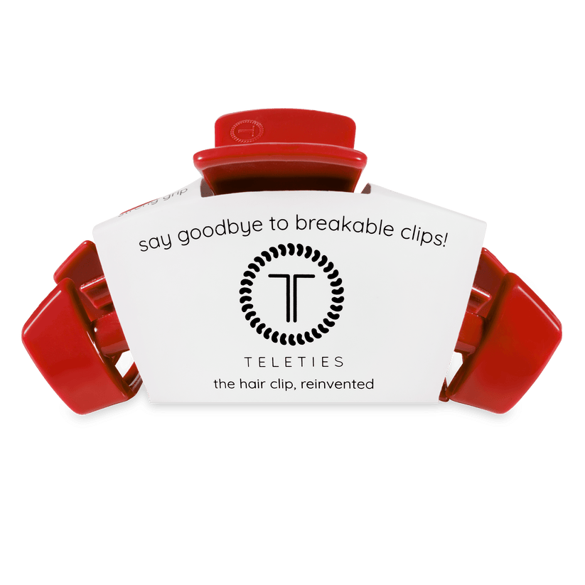 TELETIES - Classic Red Carpet Ready Large Hair Clip in Red - Large - Image 2