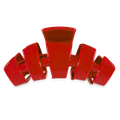 Classic Red Carpet Ready Large Hair Clip in Red - Large