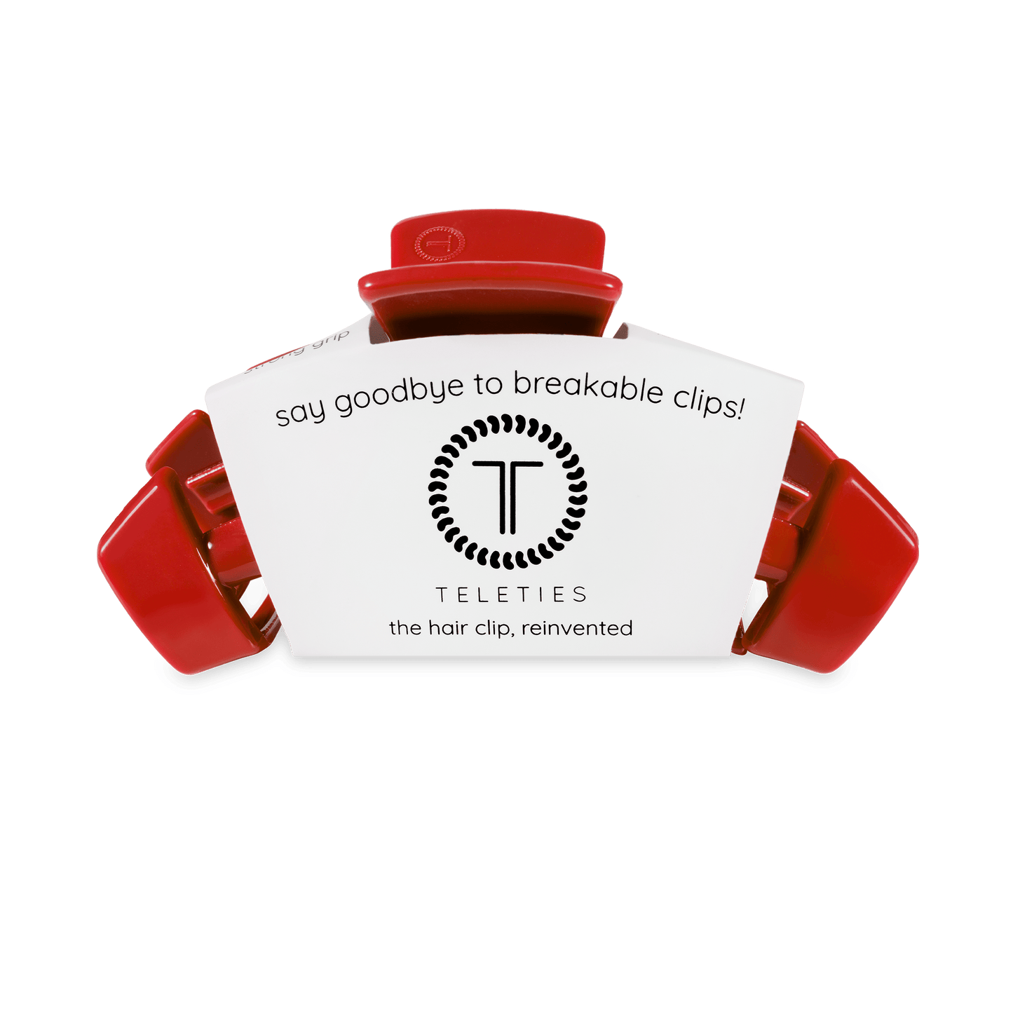 TELETIES - Classic Red Carpet Ready Medium Hair Clip in Red - Medium