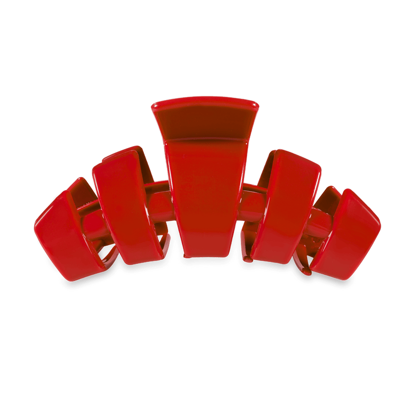 TELETIES - Classic Red Carpet Ready Medium Hair Clip in Red - Medium - Image 1