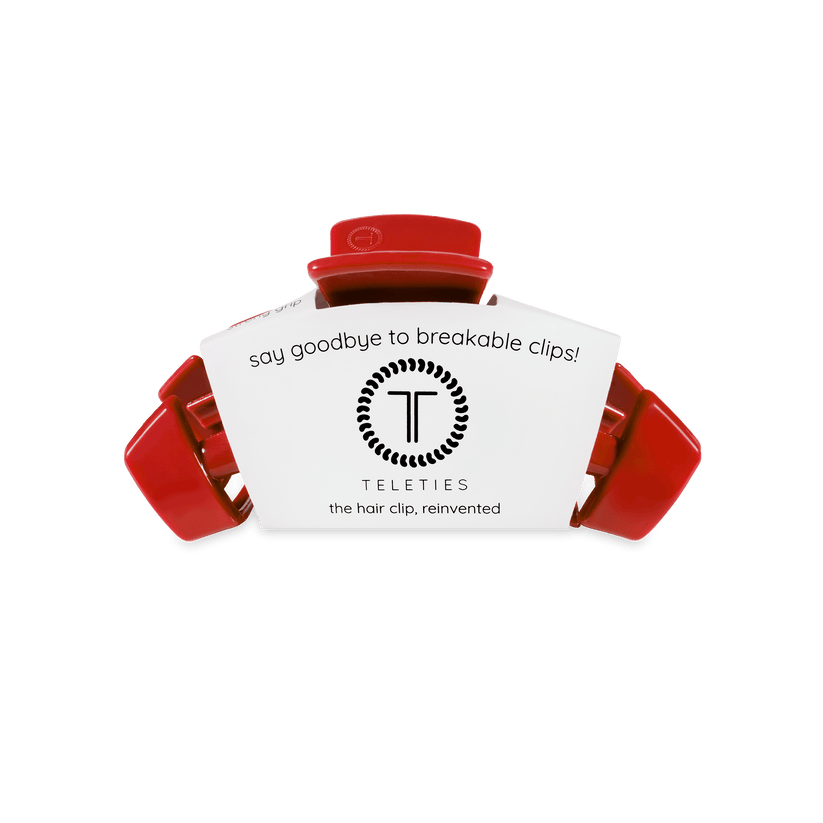 TELETIES - Classic Red Carpet Ready Small Hair Clip in Red - Small - Image 2