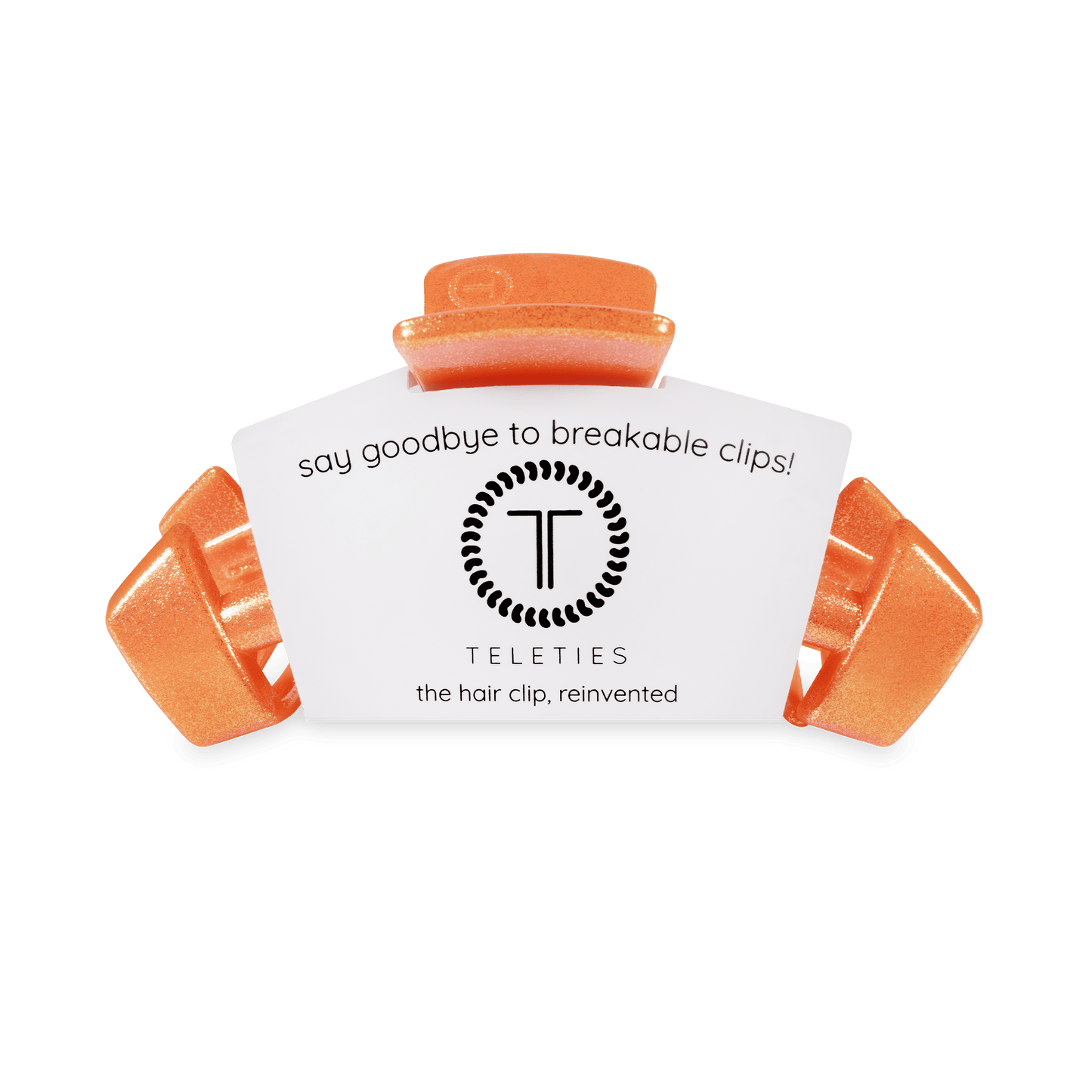 TELETIES - Classic Showbiz Medium Hair Clip in Orange - Medium