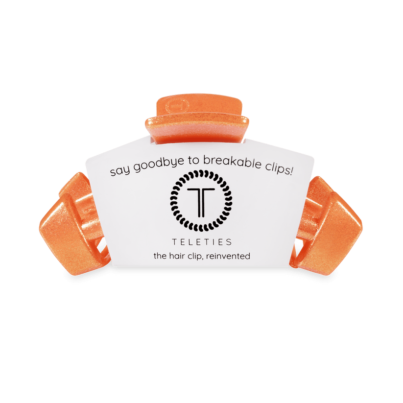 TELETIES - Classic Showbiz Medium Hair Clip in Orange - Medium - Image 2