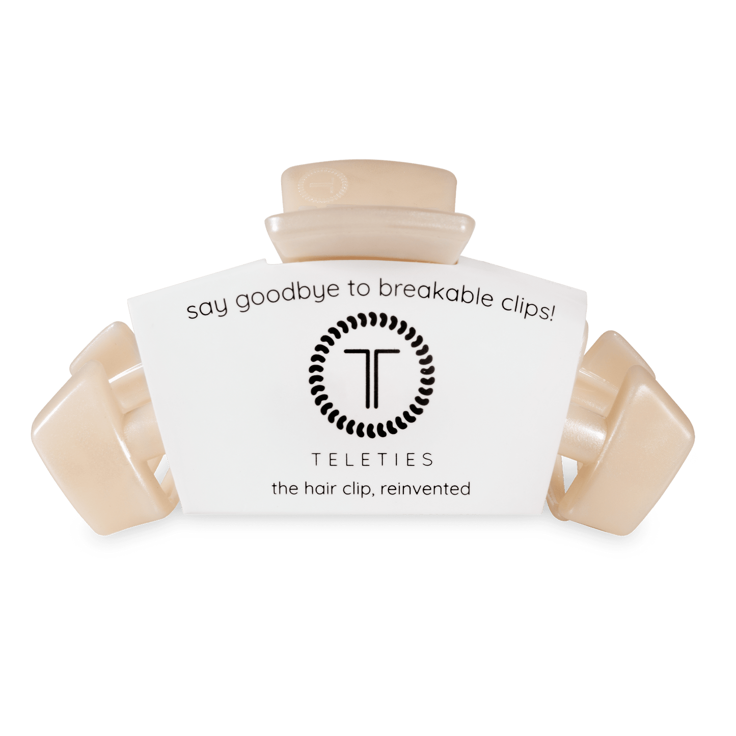 TELETIES - Classic Soft Surf Large Hair Clip in Tan - Large