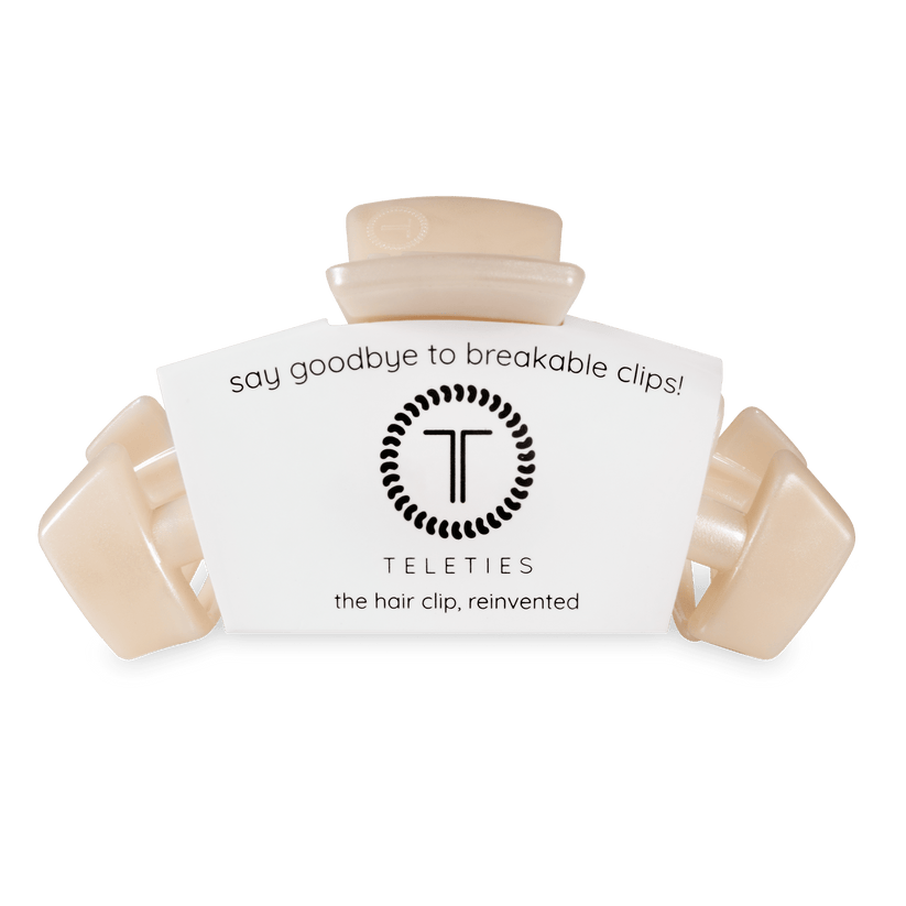 TELETIES - Classic Soft Surf Large Hair Clip in Tan - Large - Image 2