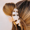 TELETIES - Classic Soft Surf Large Hair Clip in Tan - Large - Image - 3