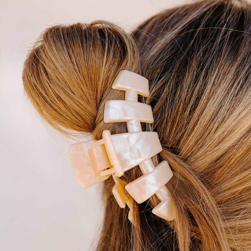 TELETIES - Classic Soft Surf Large Hair Clip in Tan - Large - Image 3
