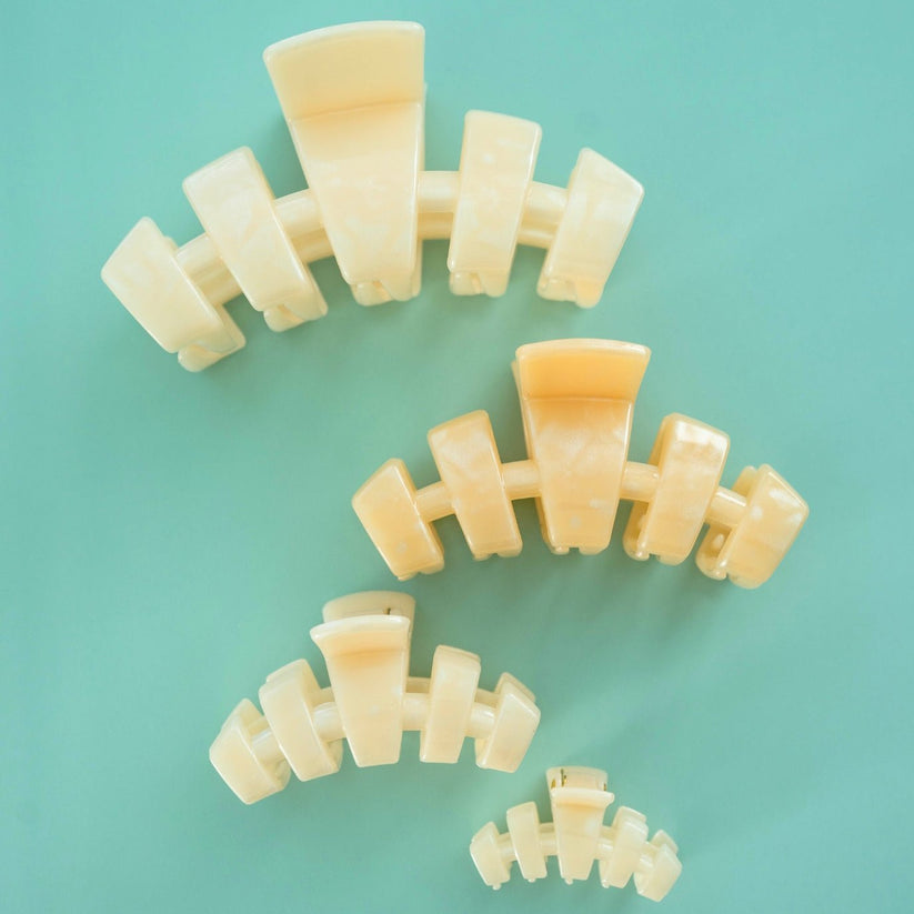 TELETIES - Classic Soft Surf Large Hair Clip in Tan - Large - Image 4