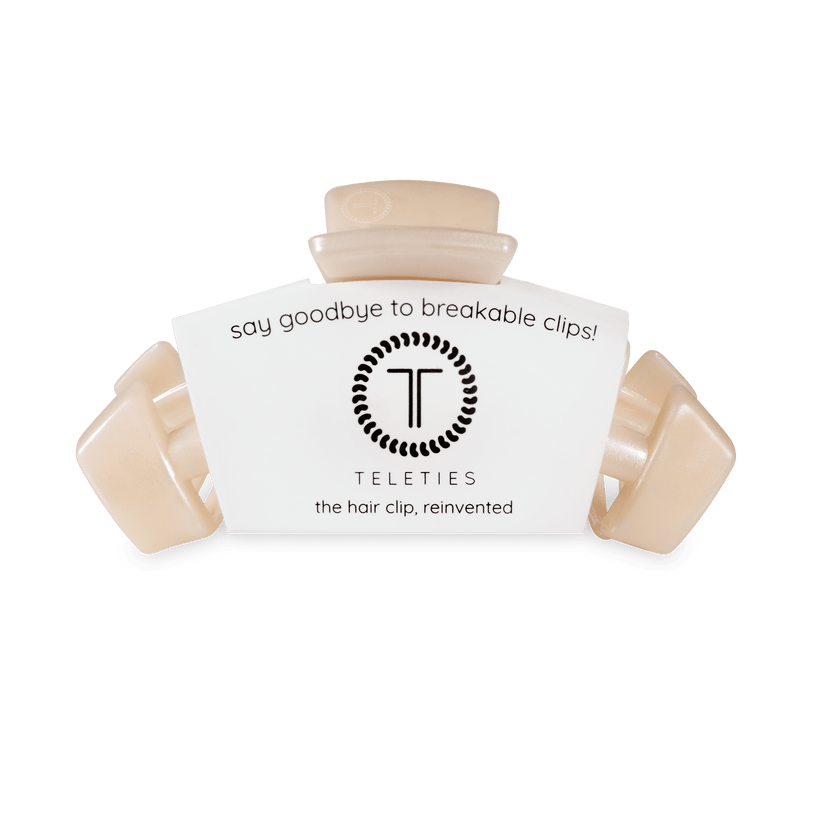 TELETIES - Classic Soft Surf Medium Hair Clip in Tan - Medium - Image 2