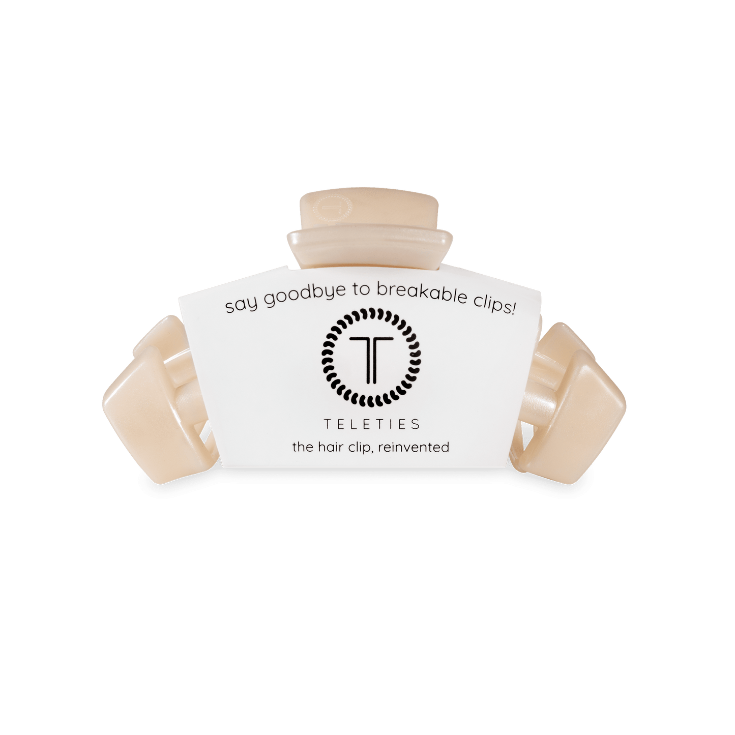 TELETIES - Classic Soft Surf Small Hair Clip in Tan - Small