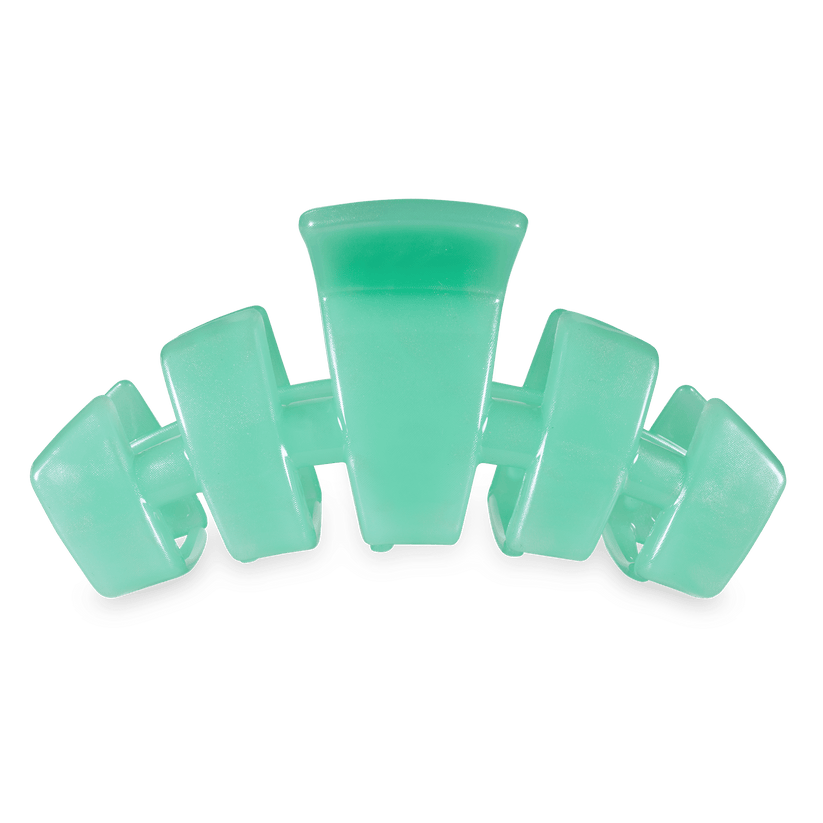 TELETIES - Classic Spring Splash Large Hair Clip in Green - Large - Image 1