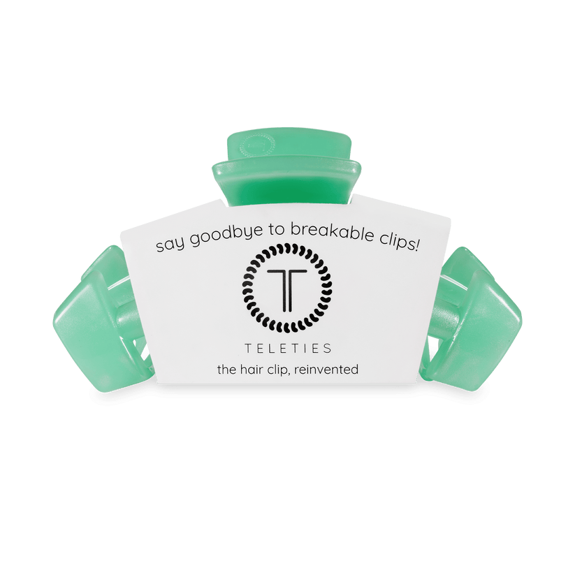 TELETIES - Classic Spring Splash Medium Hair Clip in Green - Medium - Image 2