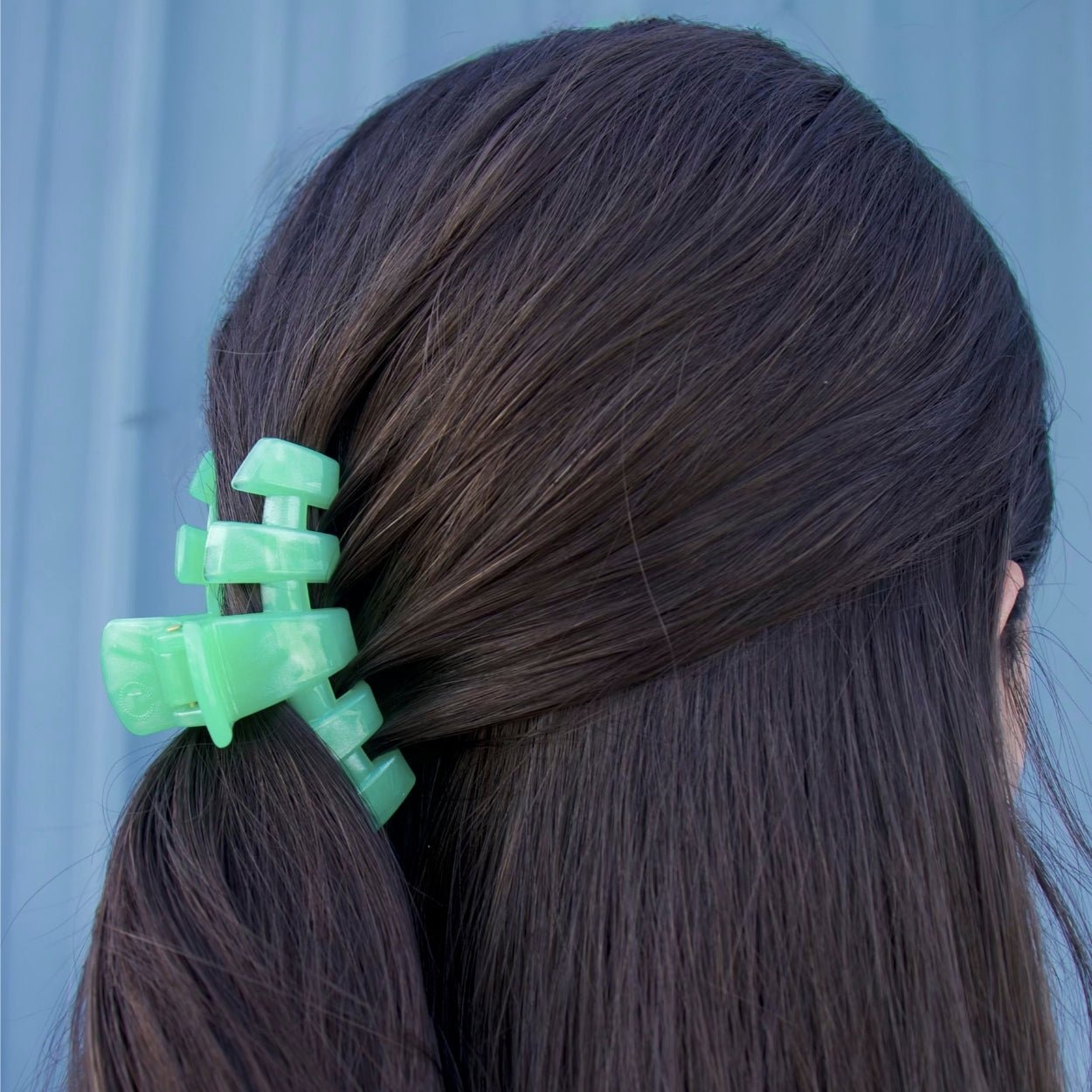 TELETIES - Classic Spring Splash Small Hair Clip in Green - Small