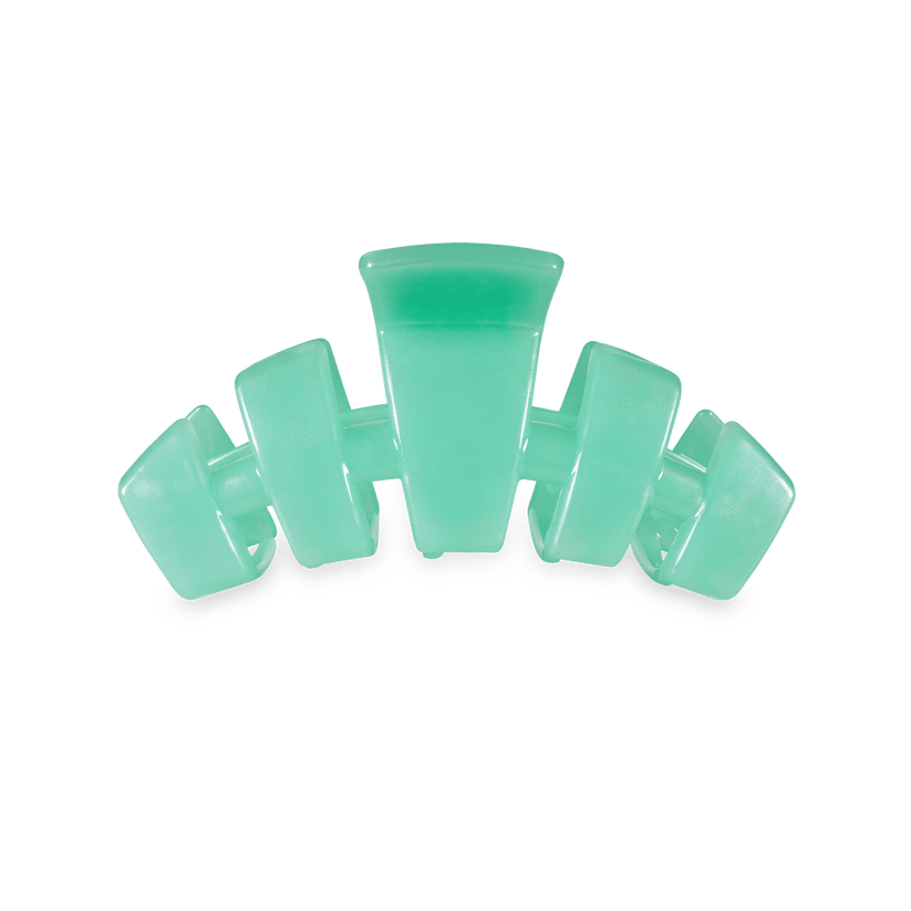 TELETIES - Classic Spring Splash Small Hair Clip in Green - Small - Image 1