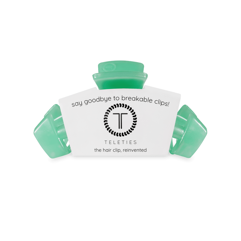 TELETIES - Classic Spring Splash Small Hair Clip in Green - Small - Image 2