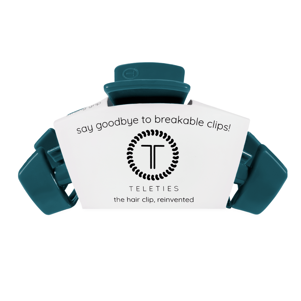Classic Teal With It Large Claw Clip - Hair Clips - TELETIES
