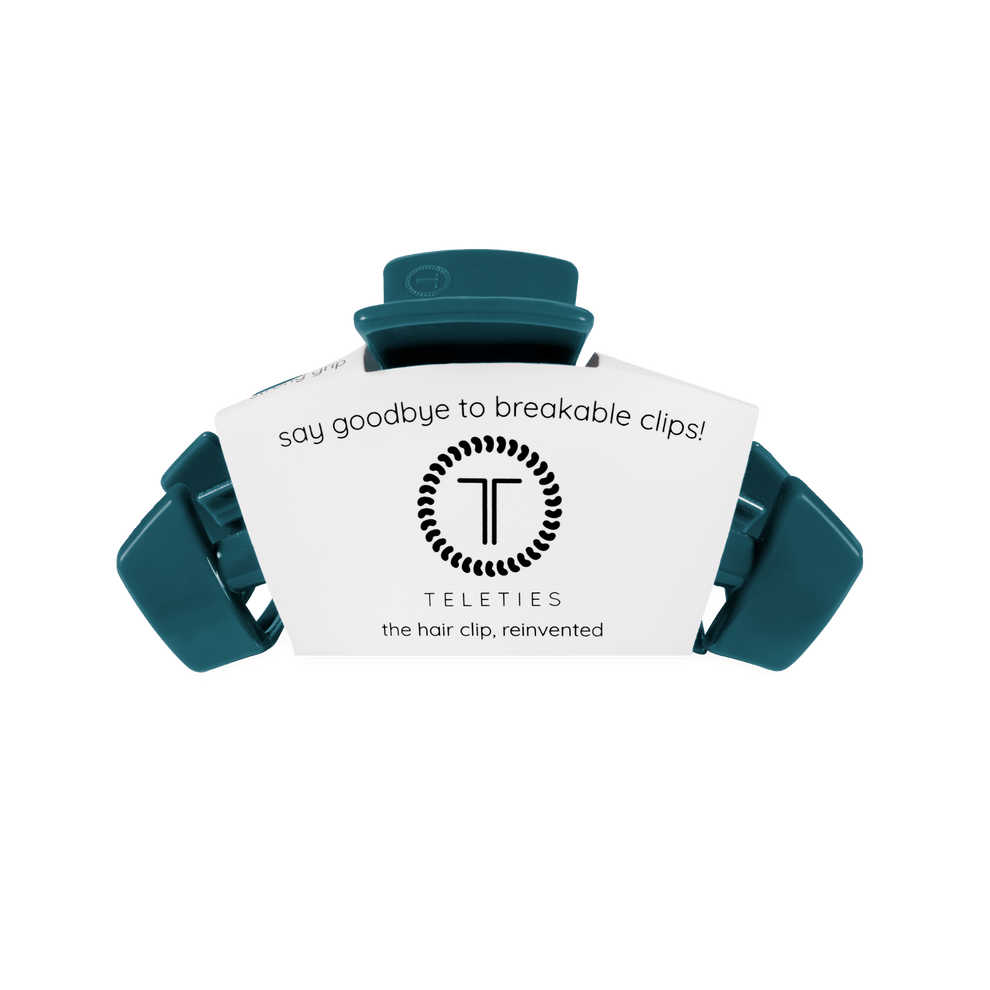 Classic Teal With It Medium Claw Clip - Hair Clips - TELETIES
