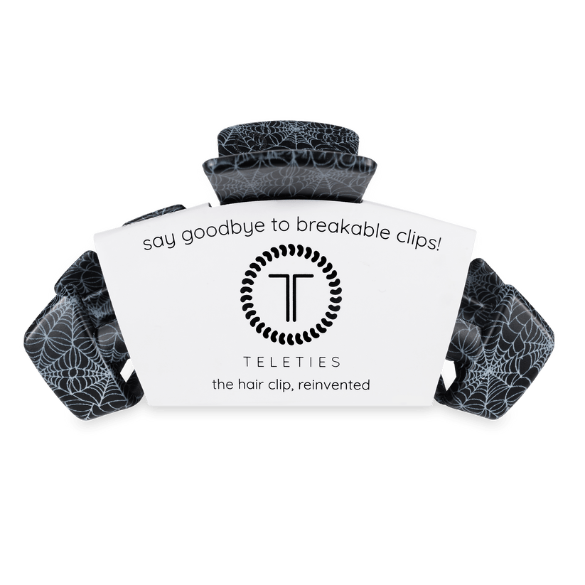 TELETIES - Classic Webbed Large Hair Clip in Black - Large - Image 2