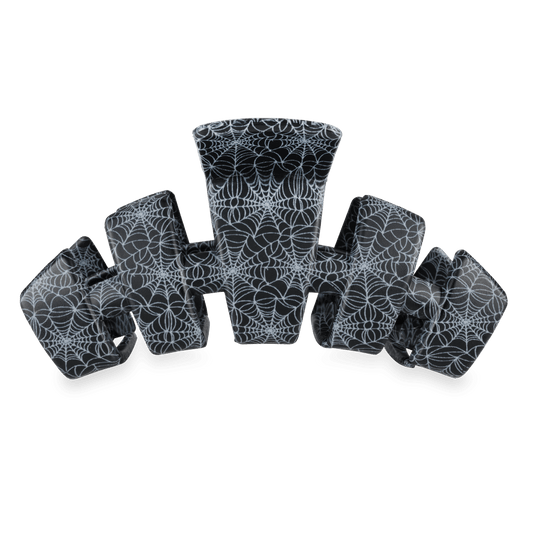 Classic Webbed Large Hair Clip in Black - Large