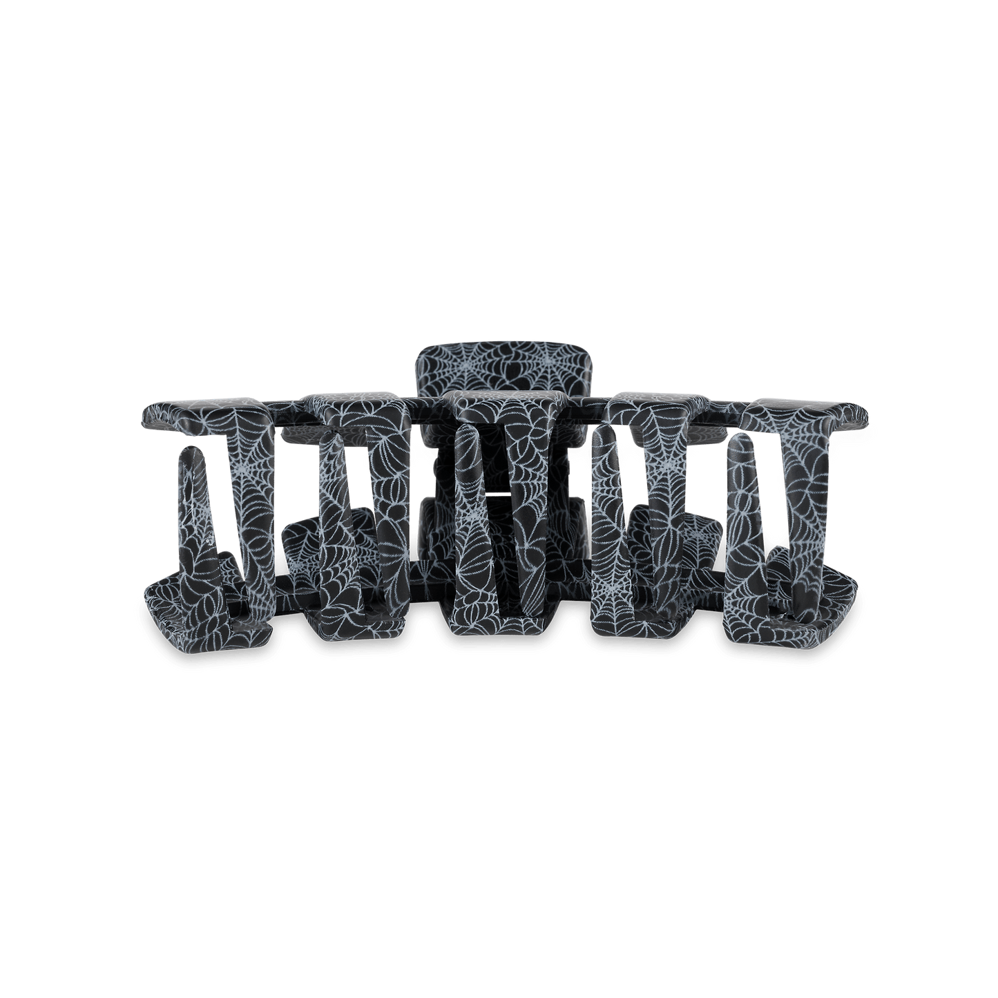 TELETIES - Classic Webbed Medium Hair Clip in Black - Medium