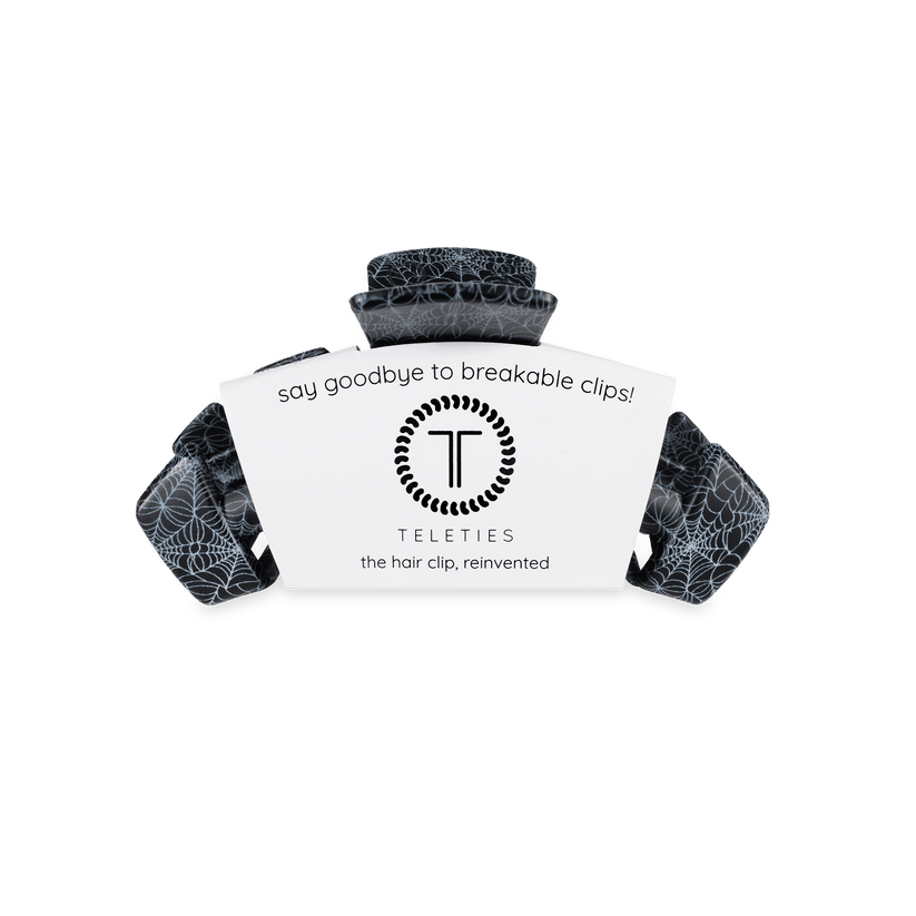 TELETIES - Classic Webbed Small Hair Clip in Black - Small - Image 2