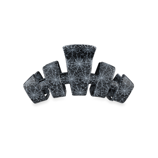 Classic Webbed Small Hair Clip in Black - Small