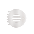 Coconut White Large Flat Circle Hair Clip
                in White - Large
            