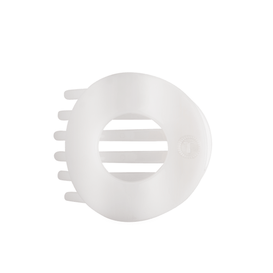 Coconut White Large Flat Circle Hair Clip
                in White - Large
              