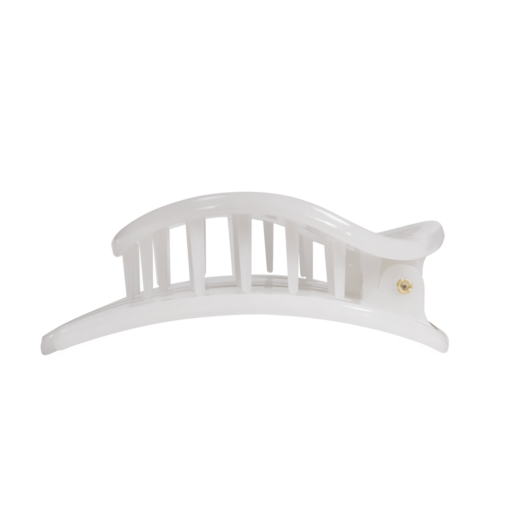 Coconut White Large Flat Circle Hair Clip - Hair Clips - TELETIES
