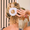 Coconut White Large Flat Circle Hair Clip - Hair Clips - TELETIES
