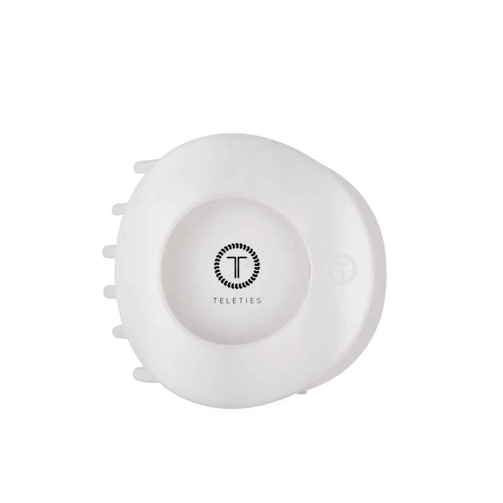 Coconut White Large Flat Circle Hair Clip - Hair Clips - TELETIES
