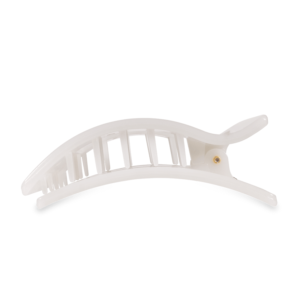 Coconut White Large Flat Rectangle Hair Clip - Hair Clips - TELETIES
