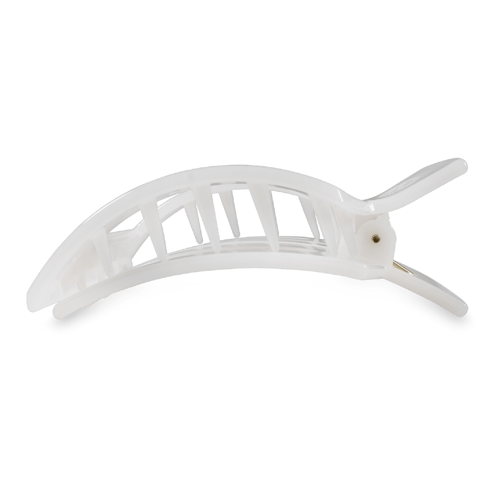 Coconut White Large Flat Square Clip - Large Hair Clip - TELETIES
