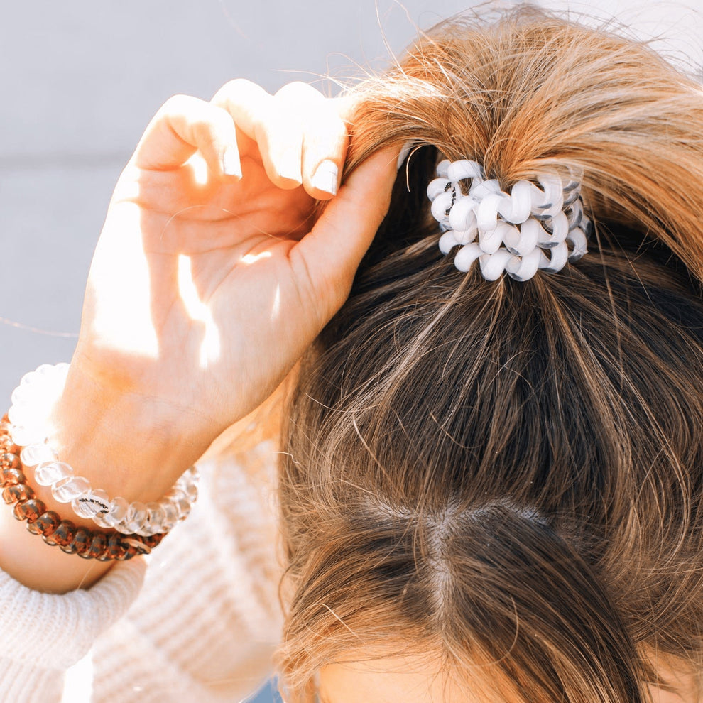 Coconut White Large Hair Ties - Hair Ties - TELETIES
