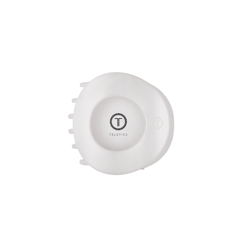 Coconut White Medium Flat Circle Hair Clip - Hair Clips - TELETIES
