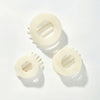 Coconut White Medium Flat Circle Hair Clip - Hair Clips - TELETIES

