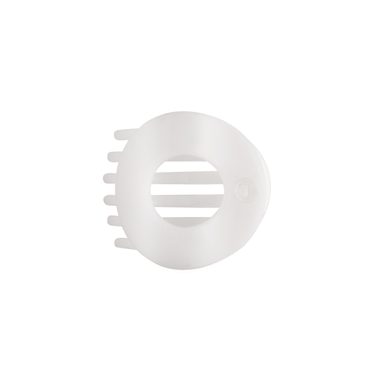 Coconut White Medium Flat Circle Hair Clip
                in White - Medium
              