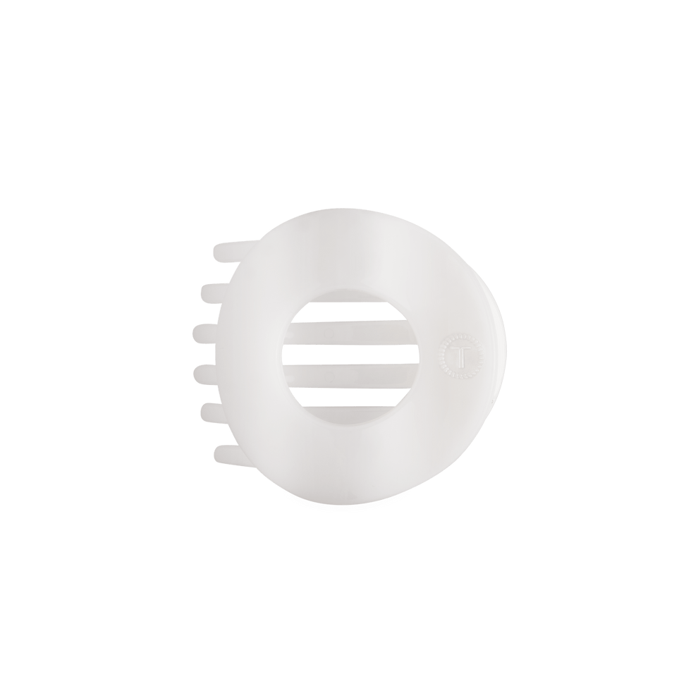 Coconut White Medium Flat Circle Hair Clip - Hair Clips - TELETIES
