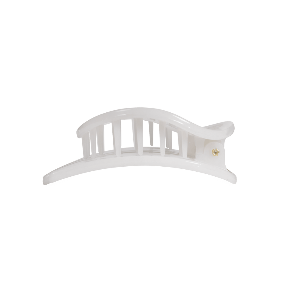 Coconut White Medium Flat Circle Hair Clip - Hair Clips - TELETIES
