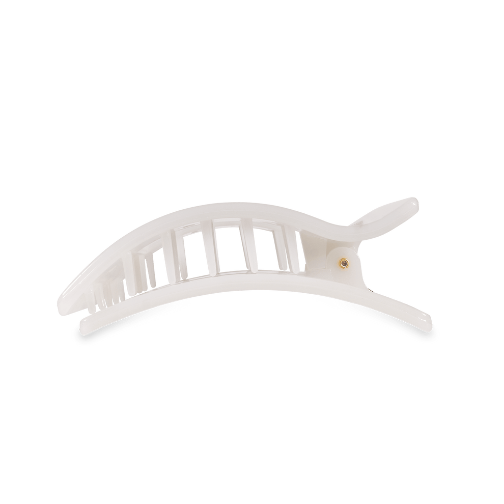 Coconut White Medium Flat Rectangle Hair Clip - Hair Clips - TELETIES
